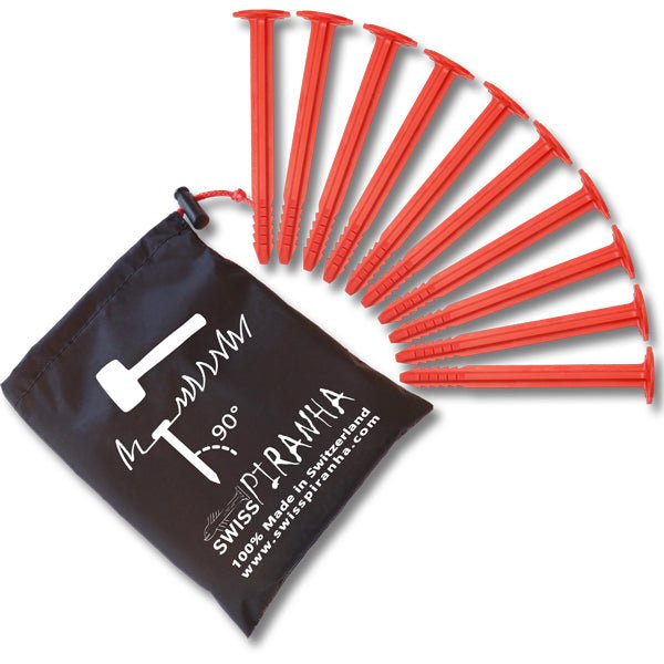 Pegs RT150 (Set mit Tasche 10 Stk.) Zeltheringe - SwissPiranha - Wildnissport