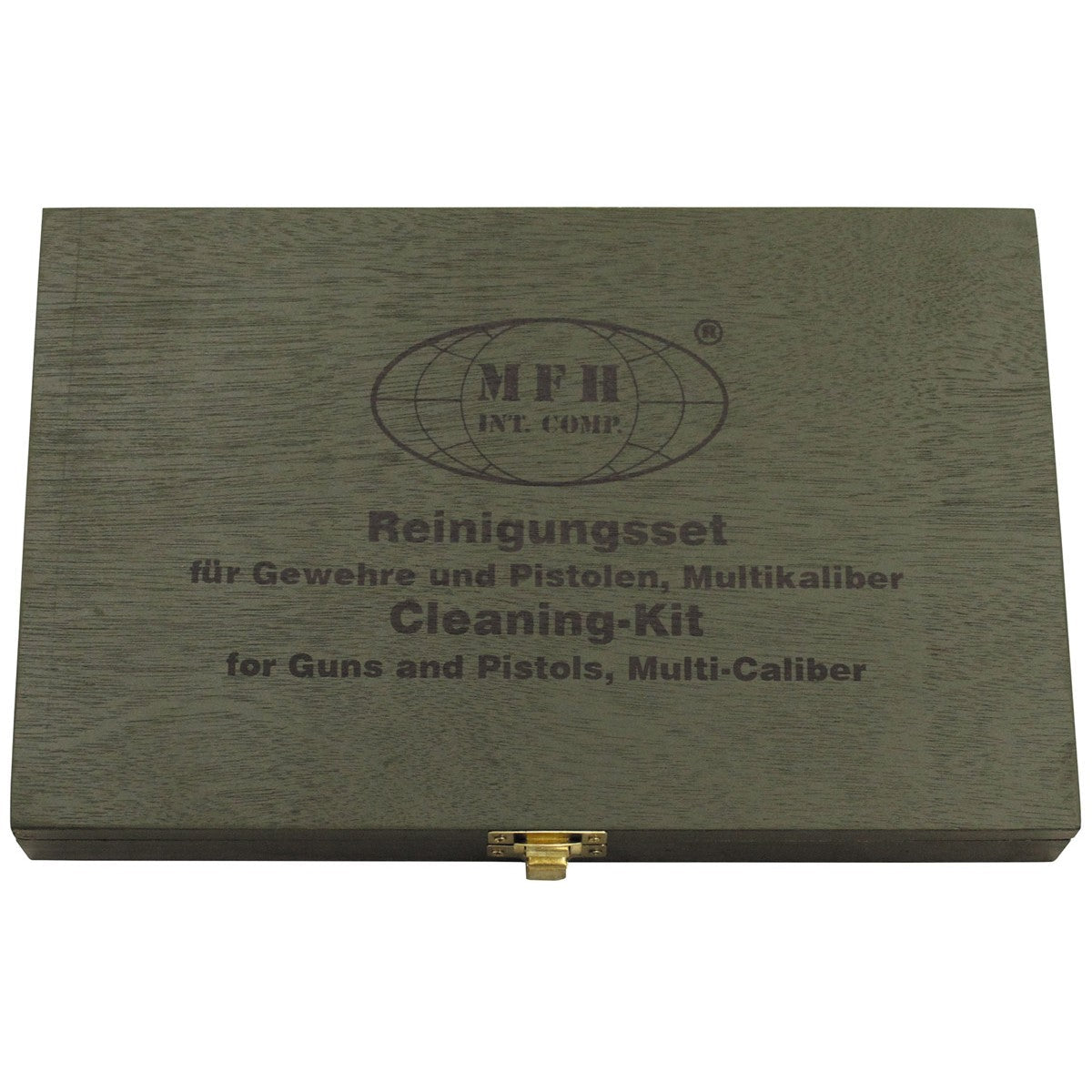 Reinigungsset, für Gewehr und Pistole, Multikaliber, Holzbox - MFH - Wildnissport
