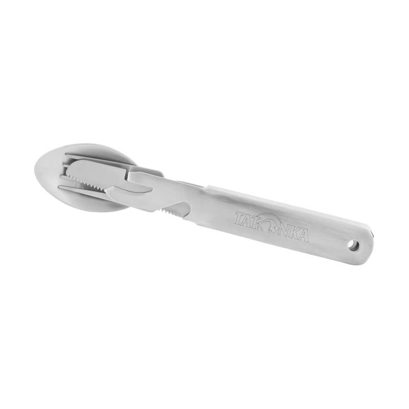 Tatonka Cutlery Set 2 (4-teilig) - Camping-Besteck aus Edelstahl bestehend aus Messer, Gabel, Löffel und Dosenöffner - Wildnissport - Wildnissport