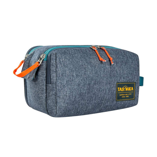 Tatonka Kulturbeutel Cosmetic Double Zip Pouch (6L) - Große Waschtasche mit doppelter Reißverschlussöffnung und Mehreren Fächern - 17 x 27 x 13 cm (Navy) - Wildnissport - Wildnissport