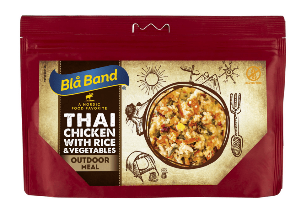 Thai - Hühnchen mit Reis und Gemüse Trekkingnahrung - Blå Band - Wildnissport