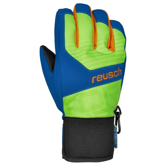 Torbenius R - TEX XT Junior Black Neon green/Imperial blue - 5,5 Handschuhe - Reusch - Wildnissport