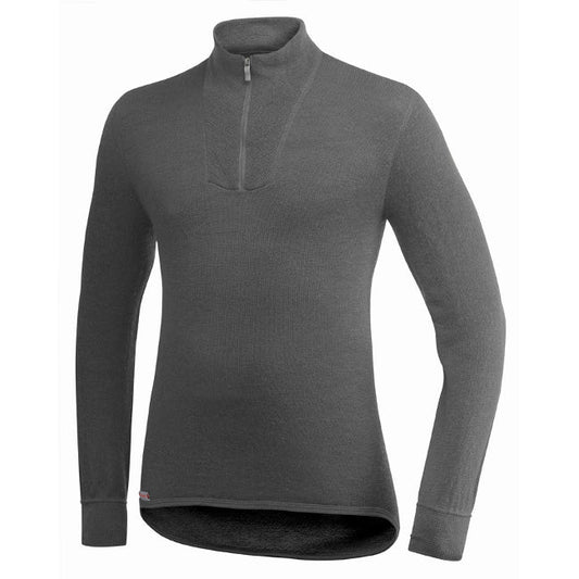 Unterhemd Zip Turtleneck 200 / POLO Anthrazit - XL - Woolpower - Wildnissport