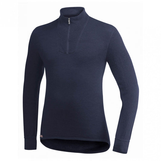 Unterhemd Zip Turtleneck 400 g/qm Unisex Dark Navy M - Woolpower - Wildnissport