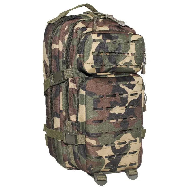 US Rucksack Assault I "Laser" Woodland - MFH - Wildnissport