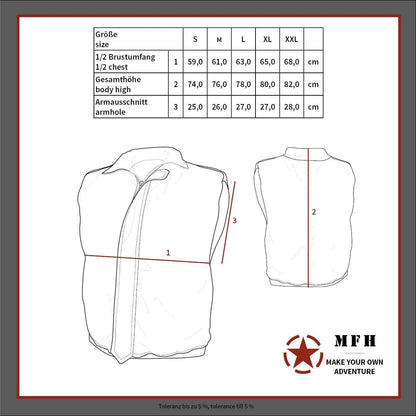 US Steppweste Ranger Oliv - 2XL Herren - MFH - Wildnissport